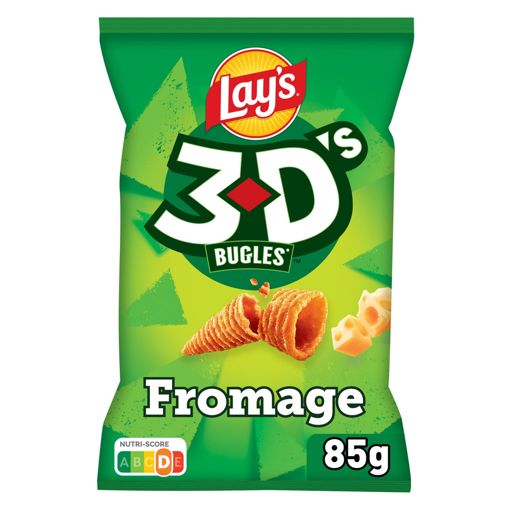 Biscuits apéritifs goût Fromage - LAY'S 3D - Le sachet de 85 G