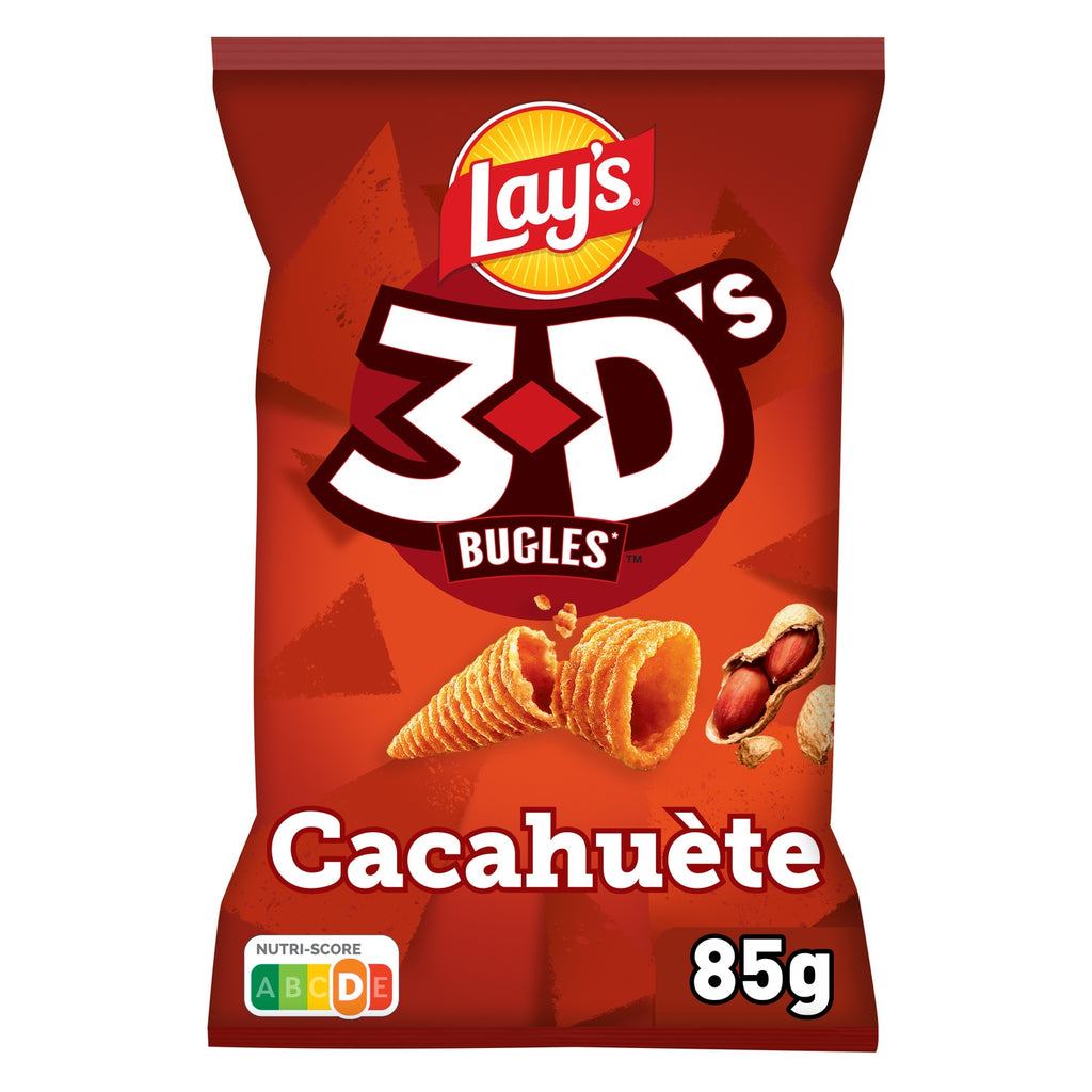 Biscuits apéritifs goût Cacahuète - LAY'S 3D - Le sachet de 85 G