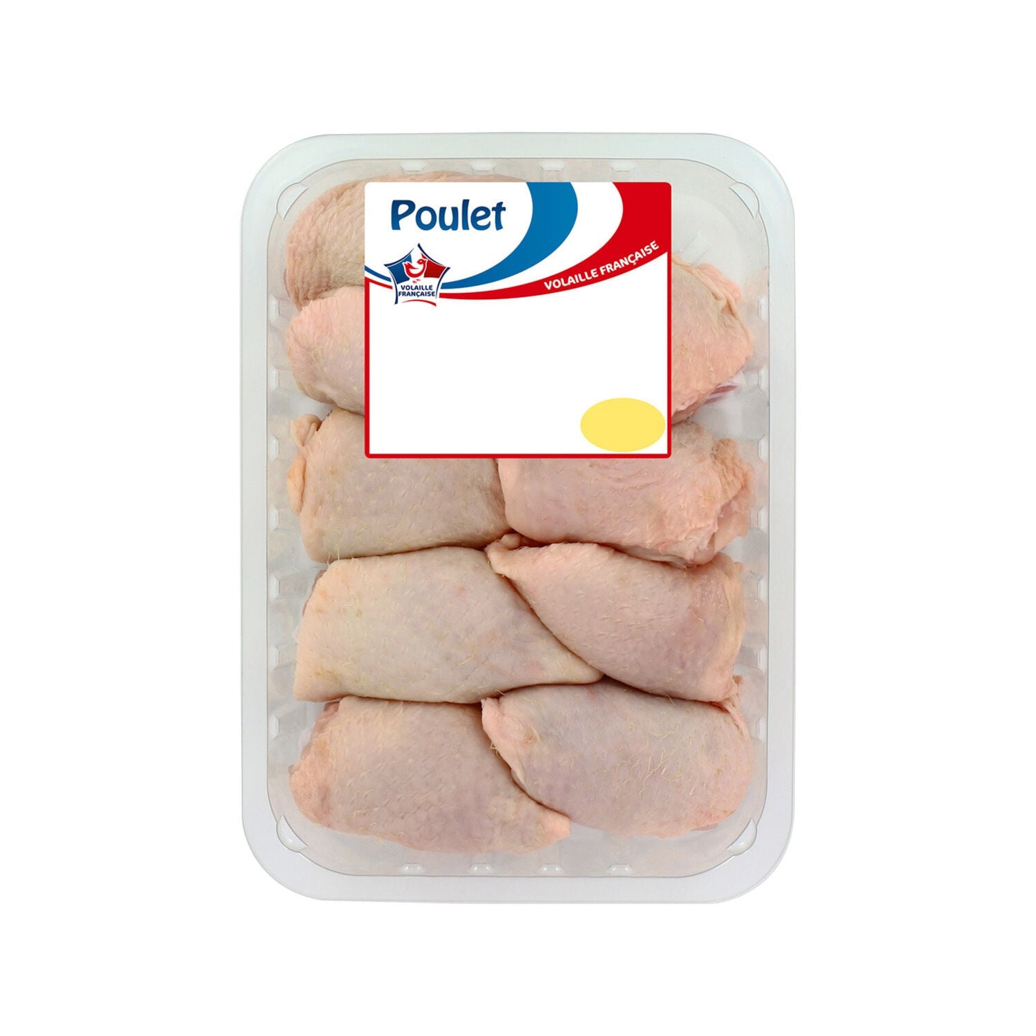 Hauts de Cuisses de Poulet Blanc - VOLAILLE FRANCAISE - La barquette de 1 KG - Frais 2 jours et +
