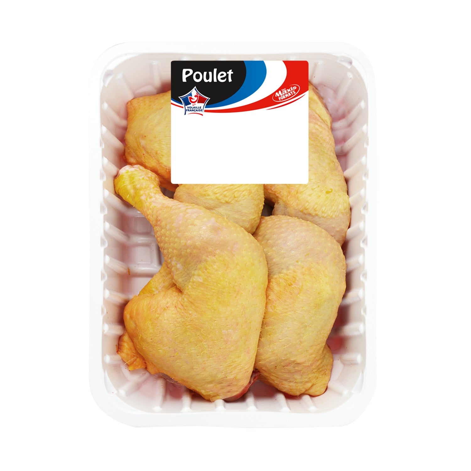 Cuisses de Poulet Jaune Avec Dos - VOLAILLE FRANCAISE - La barquette de 1.1 KG - Frais 2 jours et +