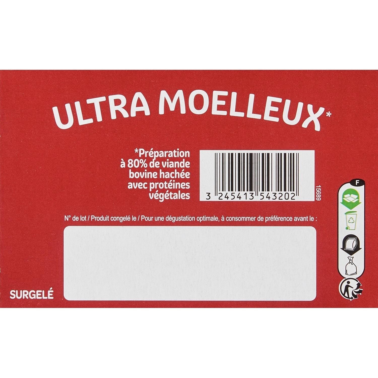 Haché au bœuf - CARREFOUR CLASSIC - Les 10 PCS de 100 G - Frais 3 semaines et +