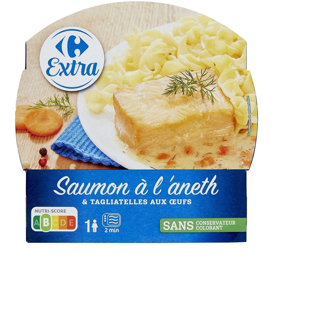 Plat cuisiné saumon tagliatelle - CARREFOUR EXTRA - La barquette de 300 G