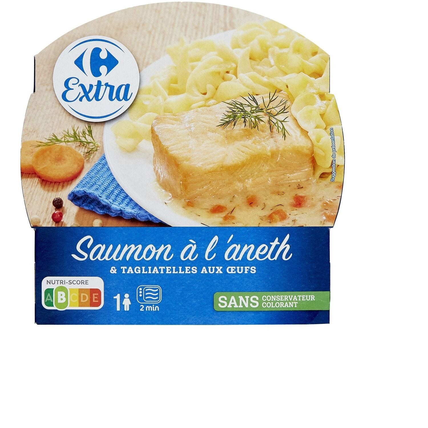 Plat cuisiné saumon tagliatelle - CARREFOUR EXTRA - La barquette de 300 G