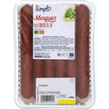 Merguez de Bœuf - SIMPL - La barquette de 6  PCS - 330 G - Frais 2 jours et +