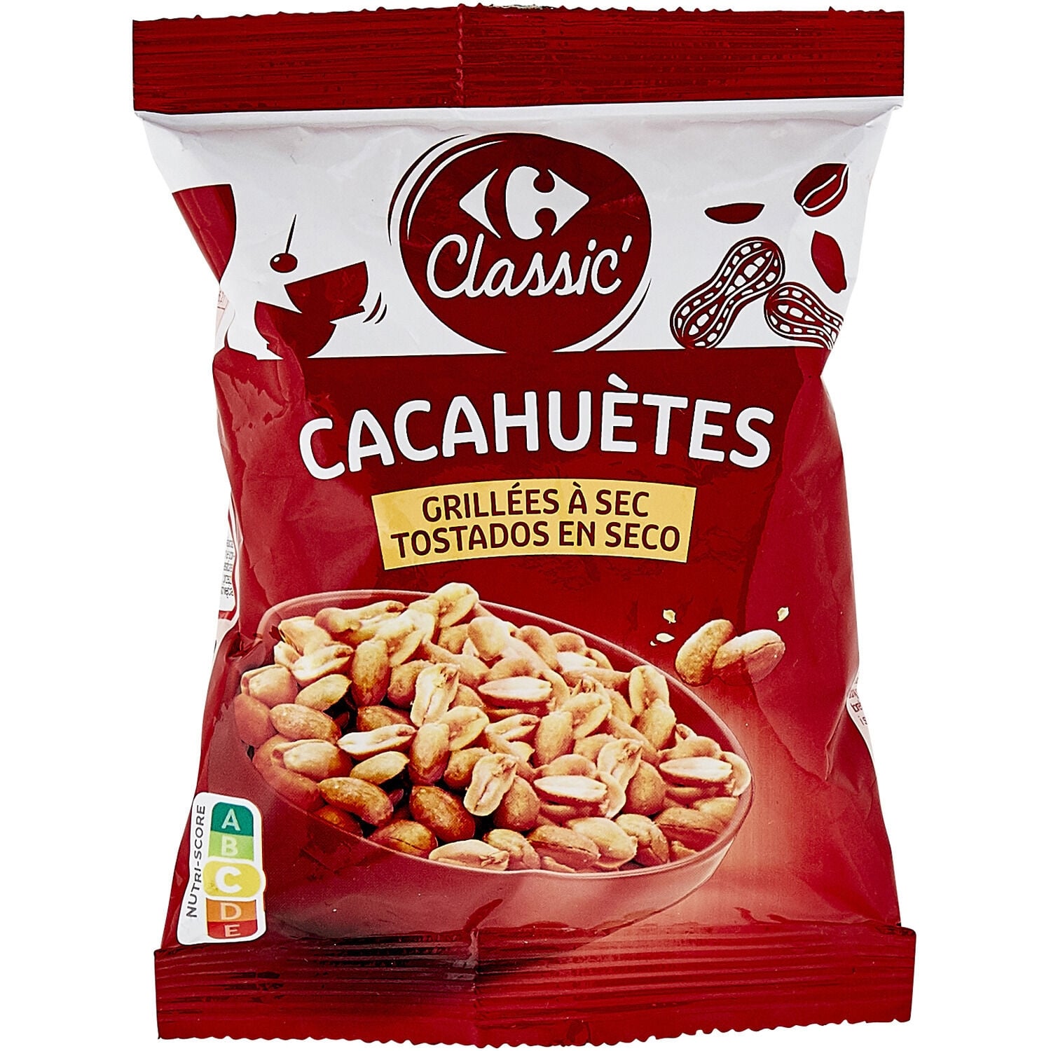 Cacahuètes Grillées à Sec - CARREFOUR CLASSIC - Le sachet de 150 G