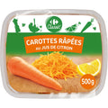 Carottes râpées au jus de citron - CARREFOUR CLASSIC - La barquette de 500 G