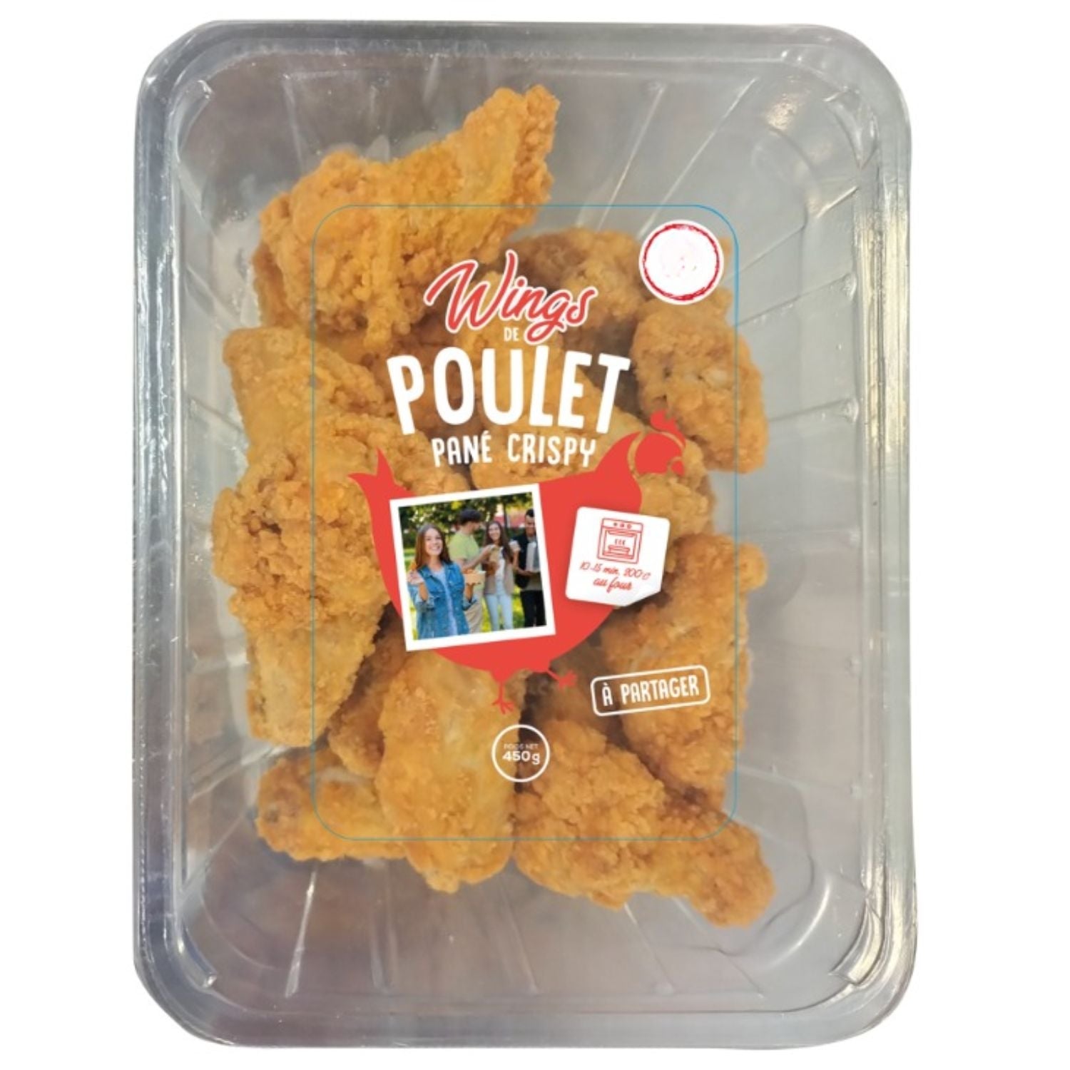 Wings de Poulet Panés - Crispy - La barquette de 450 G