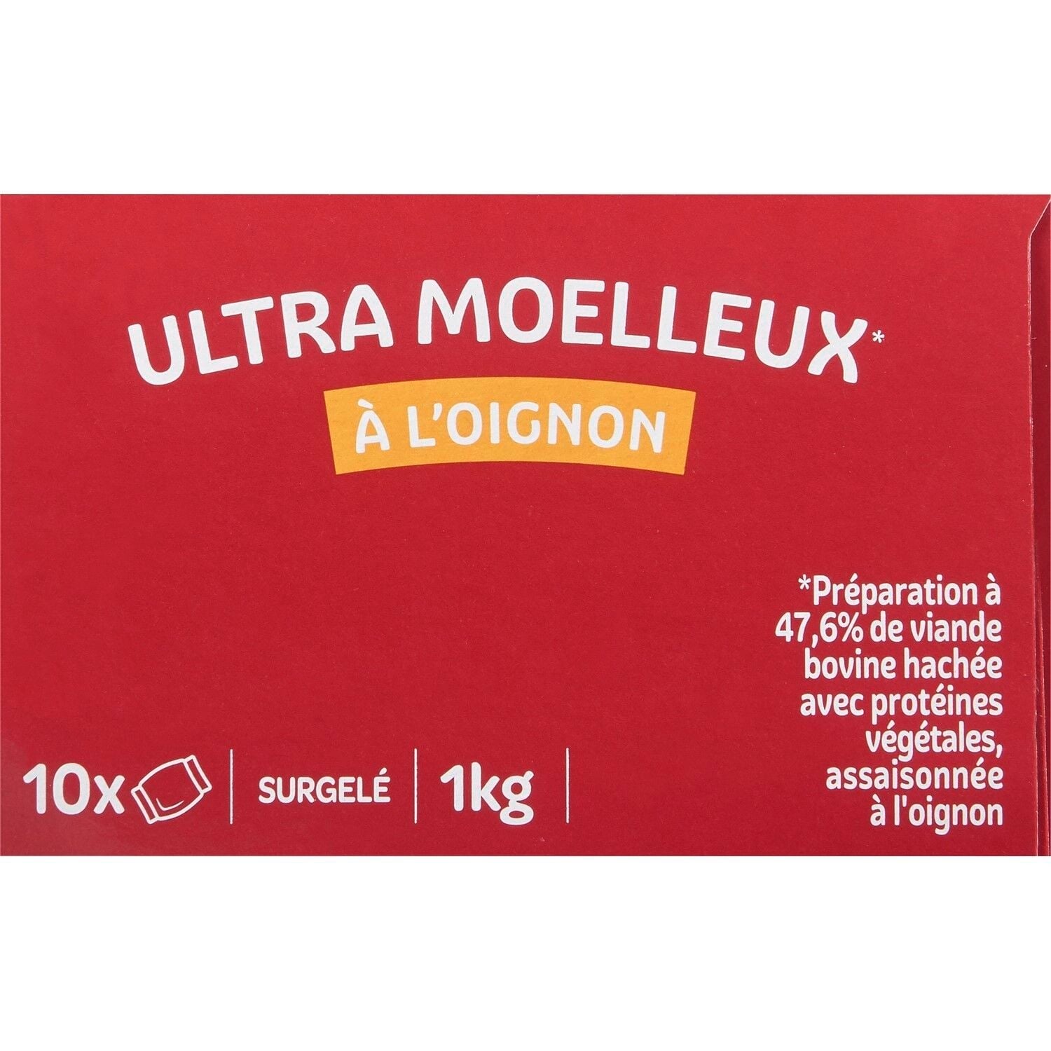 Haché à l'oignon - CARREFOUR CLASSIC - Les 10 hachés de 100 G - Frais 3 semaines et +