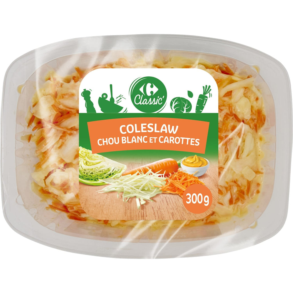 Salades crudités Coleslaw - CARREFOUR CLASSIC - La barquette de 300 G