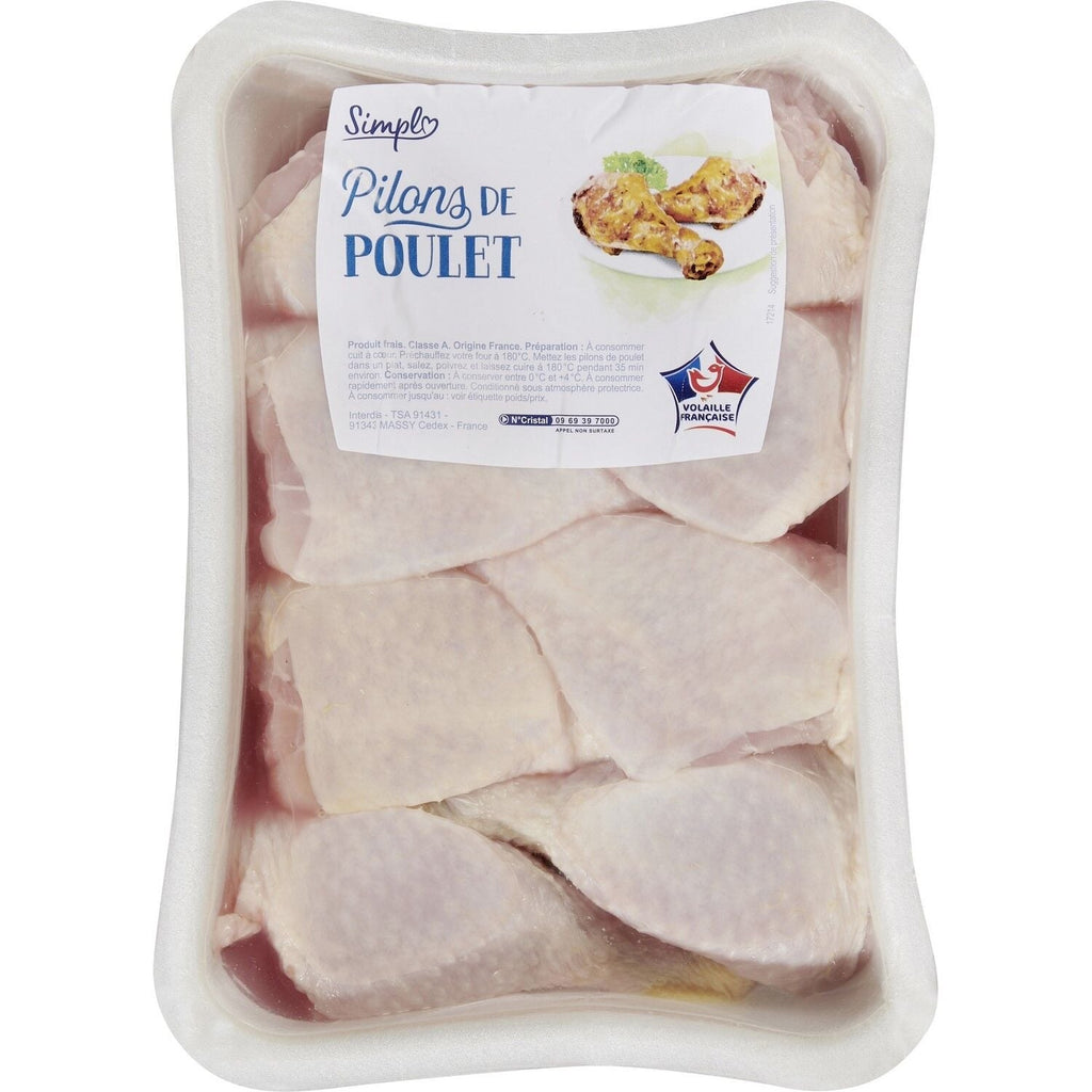Pilons de Poulet Petit Prix - SIMPL - La barquette de 1 KG - Frais 2 jours et +