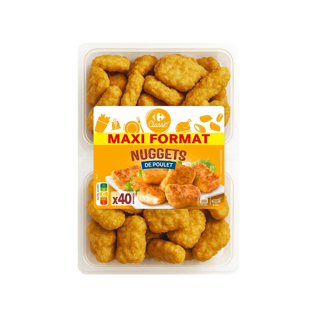 Nuggets de Poulet - CARREFOUR CLASSIC - Le paquet de 800 G - Frais 2 jours et +
