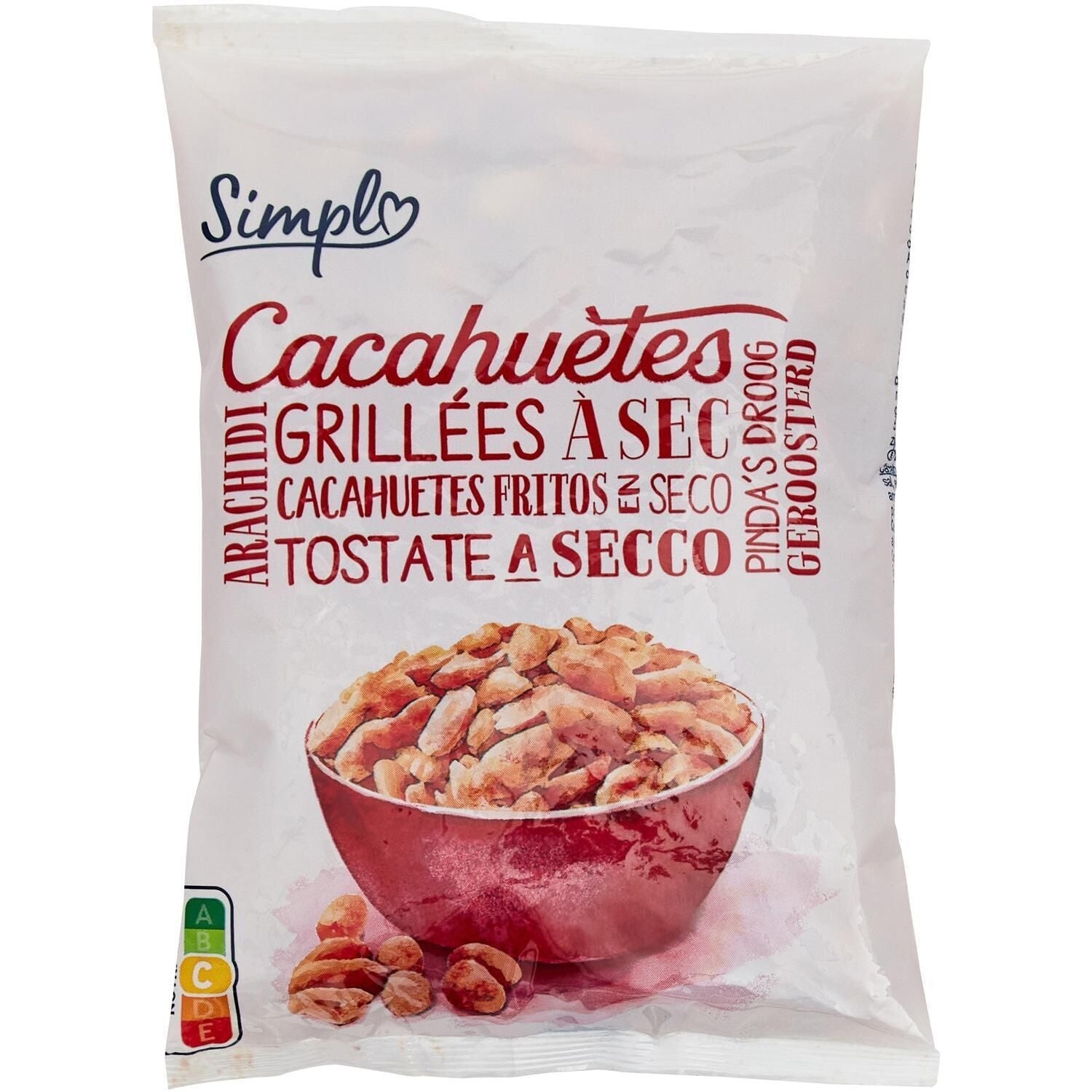 Cacahuètes grillées à sec - SIMPL - Le sachet de 150 G
