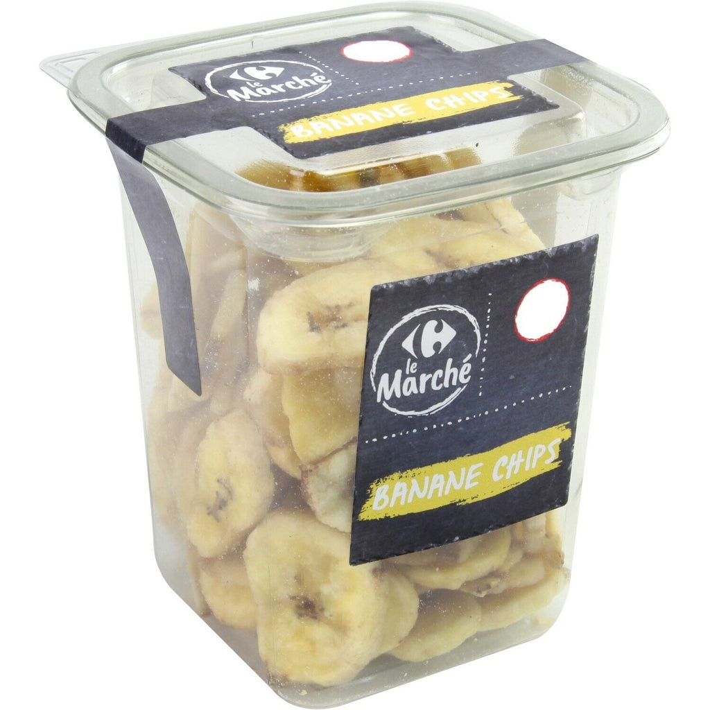 Banane chips - CARREFOUR LE MARCHE - La boite de 110 G - Frais 8 jours et +