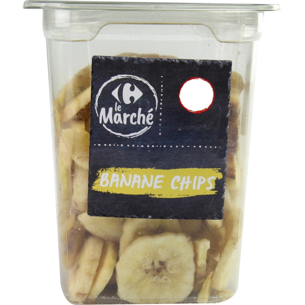 Banane chips - CARREFOUR LE MARCHE - La boite de 110 G - Frais 8 jours et +