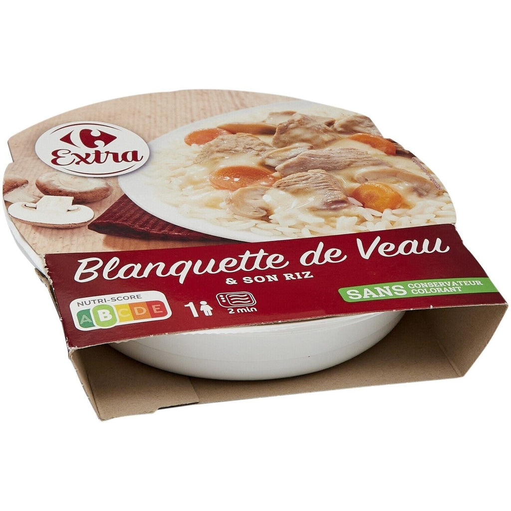 Plat cuisiné blanquette de veau riz - CARREFOUR EXTRA - La barquette de 285 G