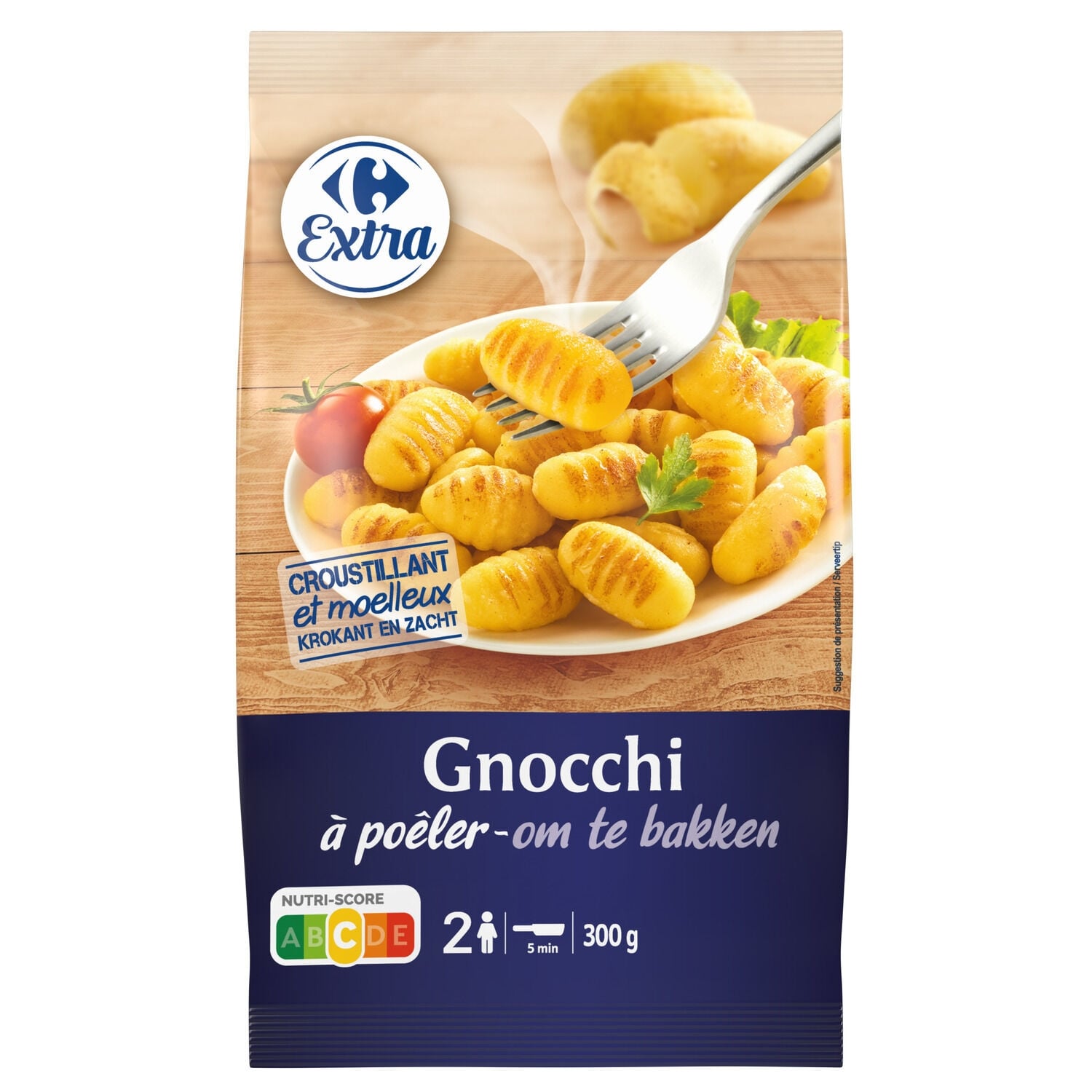 Gnocchi à poêler - CARREFOUR EXTRA - Le paquet de 300 G - Frais 2 jours et +