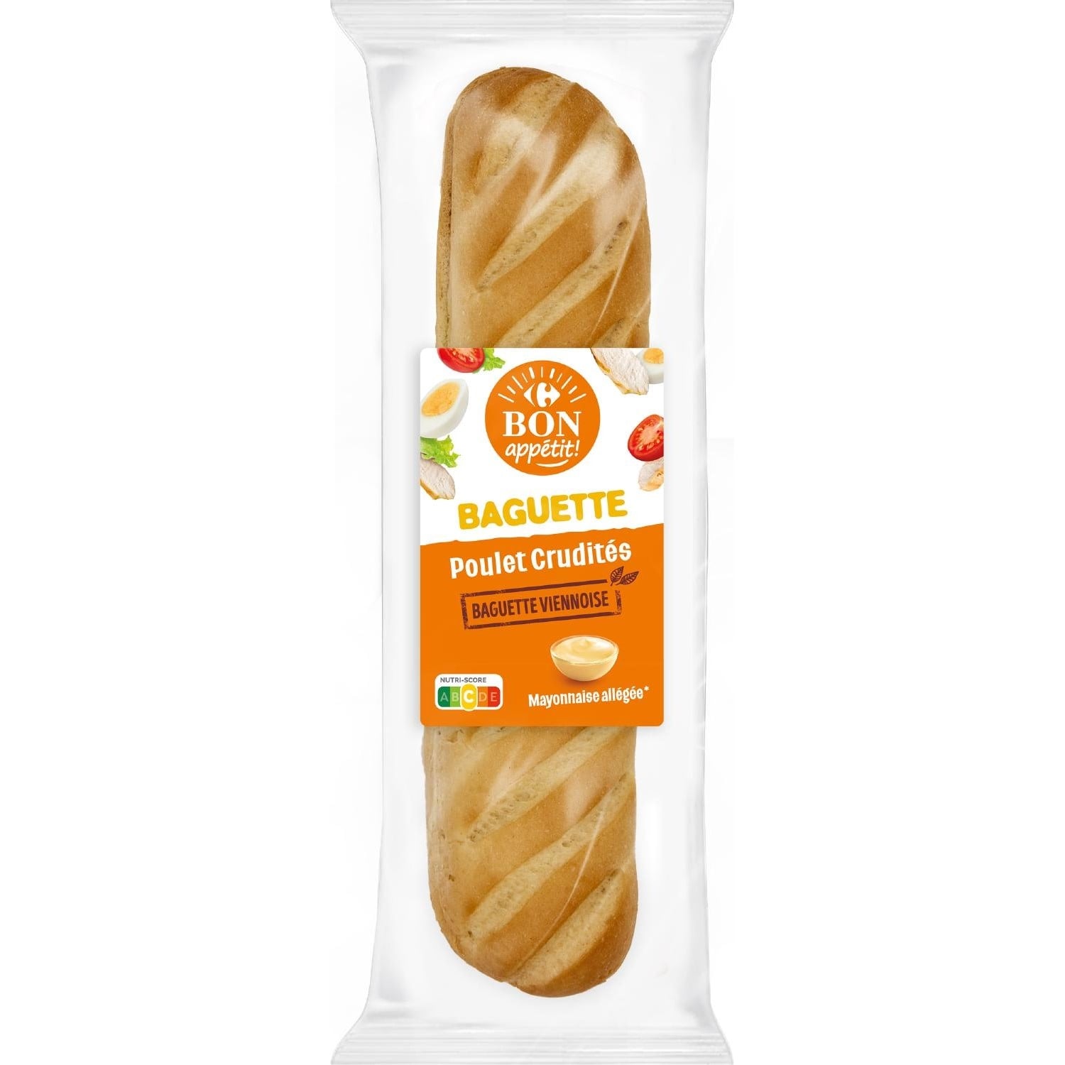 Sandwich viennois poulet crudités - CARREFOUR BON APPETIT ! - Le sandwich de 230 G